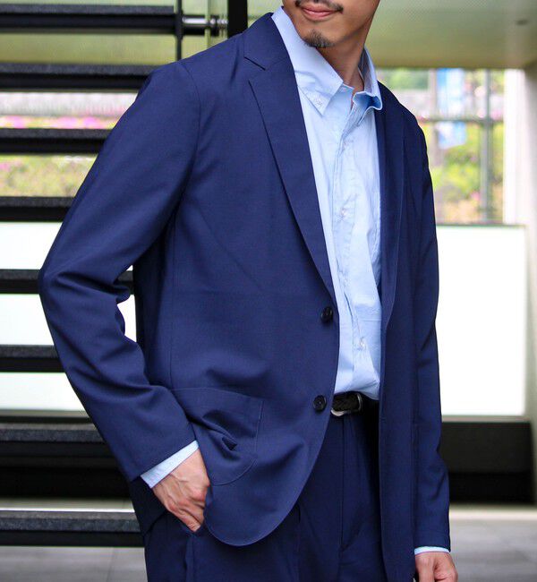 GLOSTER「【GLOSTER/グロスター】COOLMAX ポリトロテーラードジャケット イージーケア 2B」|テーラードジャケット|