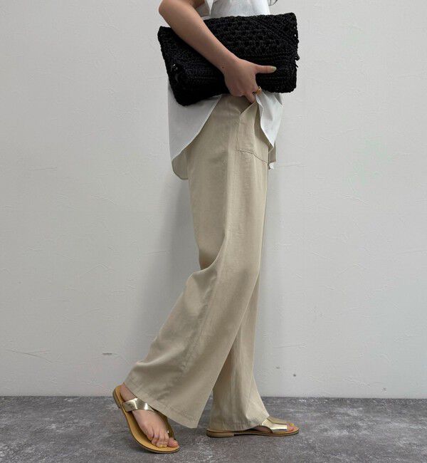 fredy emue「シルキーリネンイージーパンツ」|チノ|