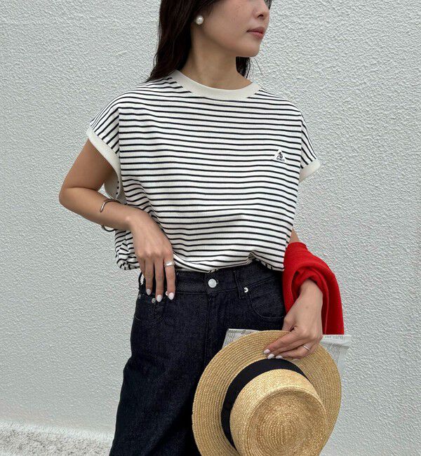 fredy emue「【GEVACO/ゲバコ】クルーネックフレンチスリーブTシャツ」|Tシャツ・カットソー|ホワイト系その他