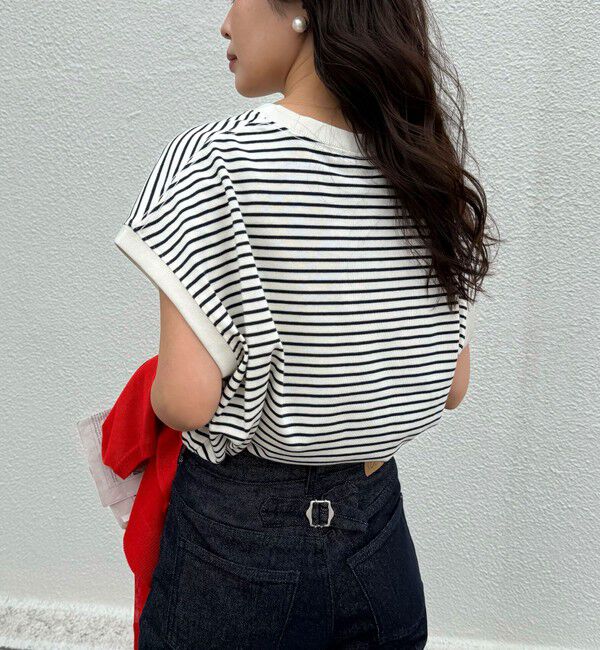 fredy emue「【GEVACO/ゲバコ】クルーネックフレンチスリーブTシャツ」|Tシャツ・カットソー|