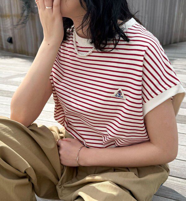 fredy emue「【GEVACO/ゲバコ】クルーネックフレンチスリーブTシャツ」|Tシャツ・カットソー|