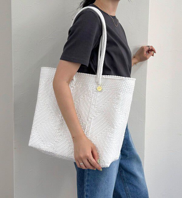 fredy emue「【Letra/レトラ】メルカドロングハンドルバッグ M」|かごバッグ|オフホワイト