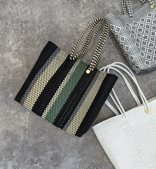 fredy emue「【Letra/レトラ】メルカドロングハンドルバッグ M」|かごバッグ|ブラック系その他