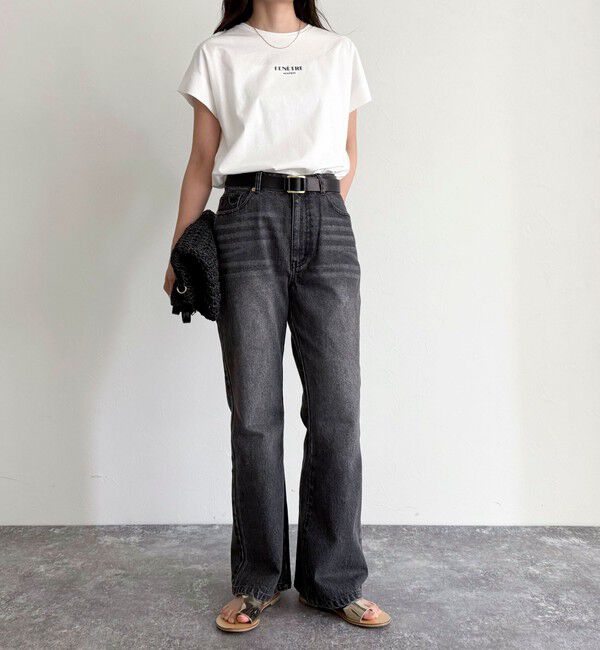 fredy emue「袖折り返しちびロゴTシャツ」|Tシャツ・カットソー|