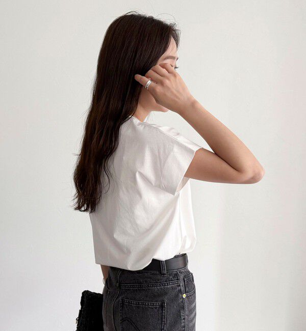 fredy emue「袖折り返しちびロゴTシャツ」|Tシャツ・カットソー|