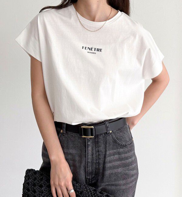 fredy emue「袖折り返しちびロゴTシャツ」|Tシャツ・カットソー|