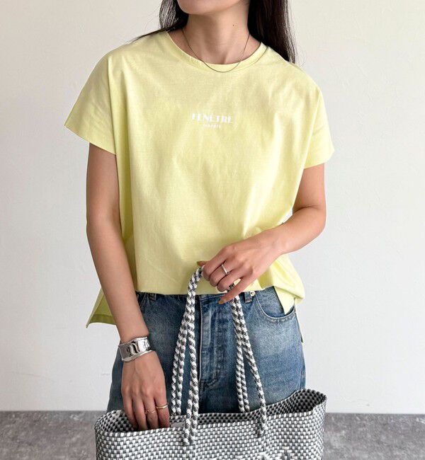 fredy emue「袖折り返しちびロゴTシャツ」|Tシャツ・カットソー|イエロー