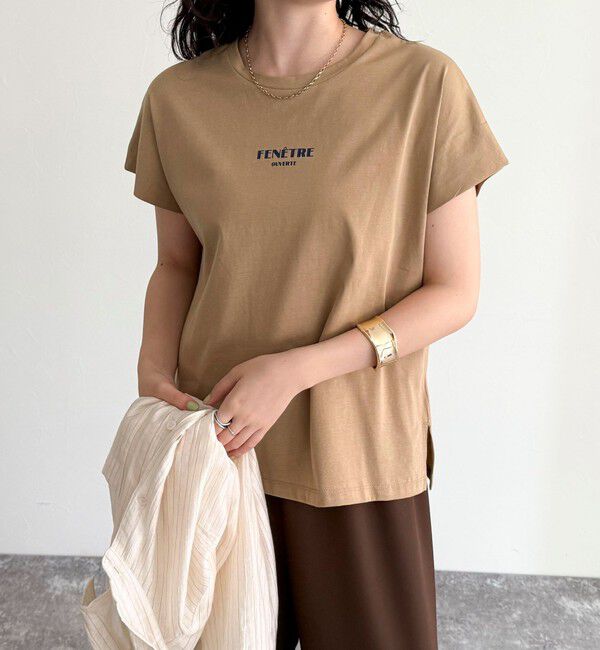 fredy emue「袖折り返しちびロゴTシャツ」|Tシャツ・カットソー|