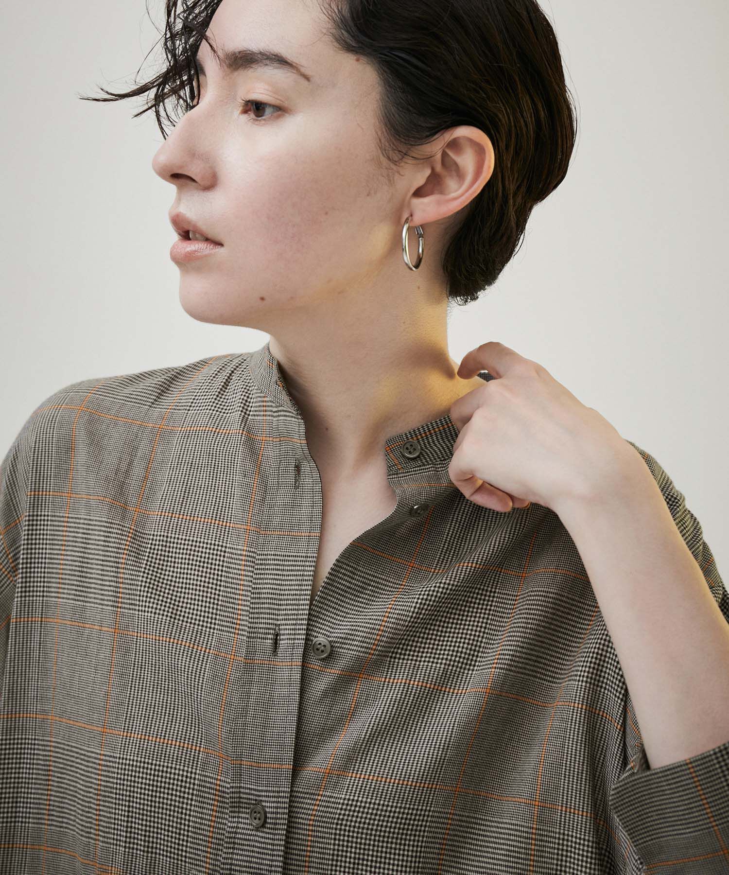 SALON adam et rope'「【NIPPON CULTURE】【洗える】コットンワッシャーローンロングシャツ」|シャツ・ブラウス|