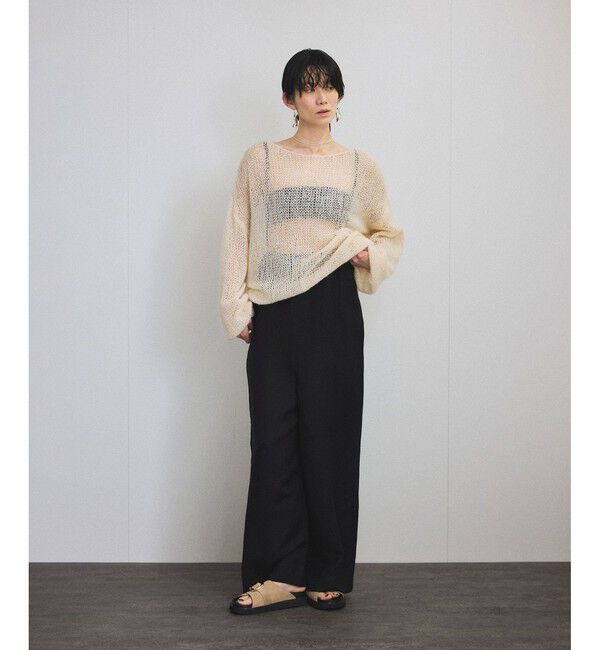 SALON adam et rope'「麻レーヨンサロペット」|オールインワン|