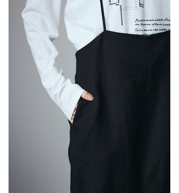 SALON adam et rope'「麻レーヨンサロペット」|オールインワン|