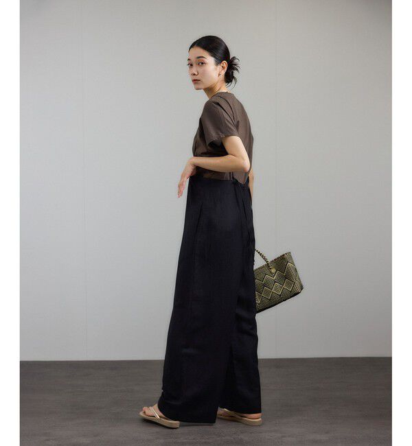 SALON adam et rope'「麻レーヨンサロペット」|オールインワン|