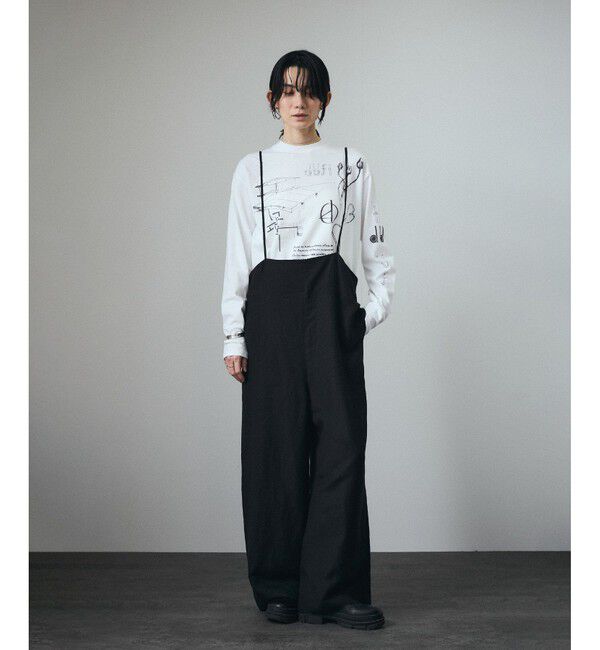 SALON adam et rope'「麻レーヨンサロペット」|オールインワン|