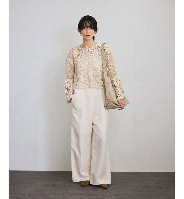 SALON adam et rope'「麻レーヨンサロペット」|オールインワン|