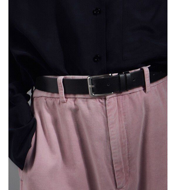 SALON adam et rope'「【W S（ドゥーブル）】レザースクエアバックルベルト」|ベルト|