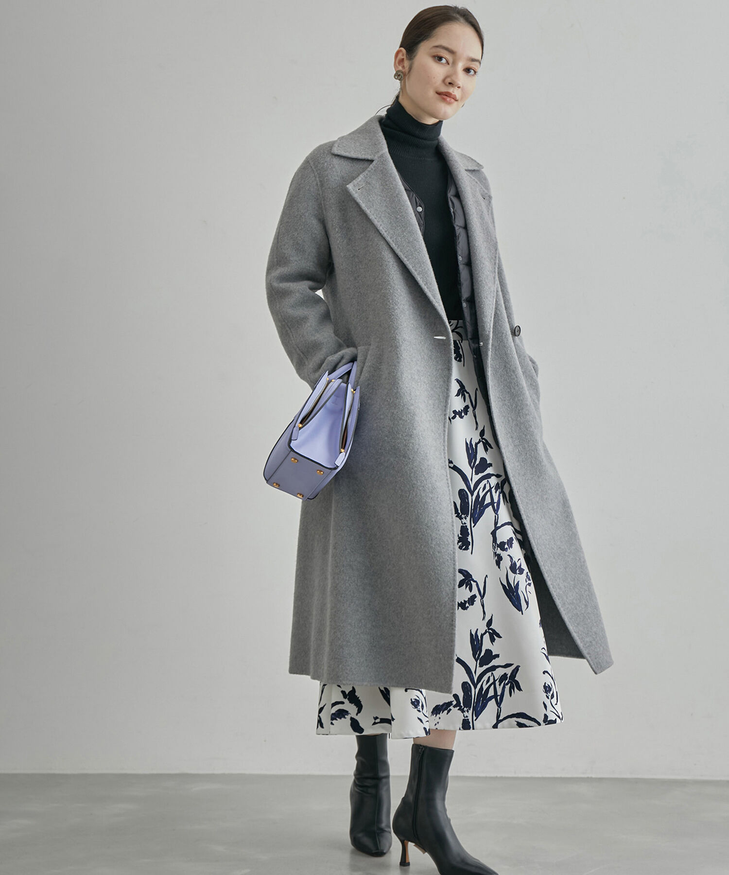 ROPE「【高評価】【SUPER100's/140's】シャルムリバー2WAYロングコート」|チェスターコート|グレー(07)