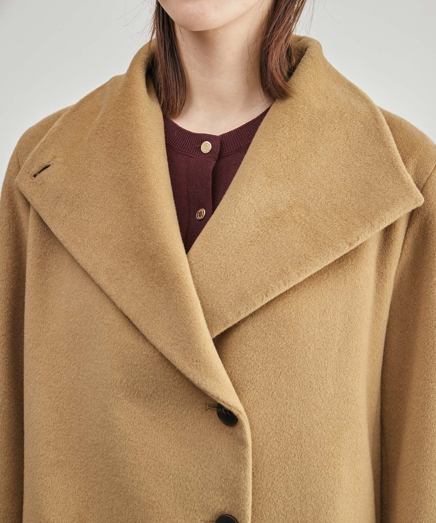 ROPE「【高評価】プレミアムカシミヤショートコート」|ステンカラーコート|