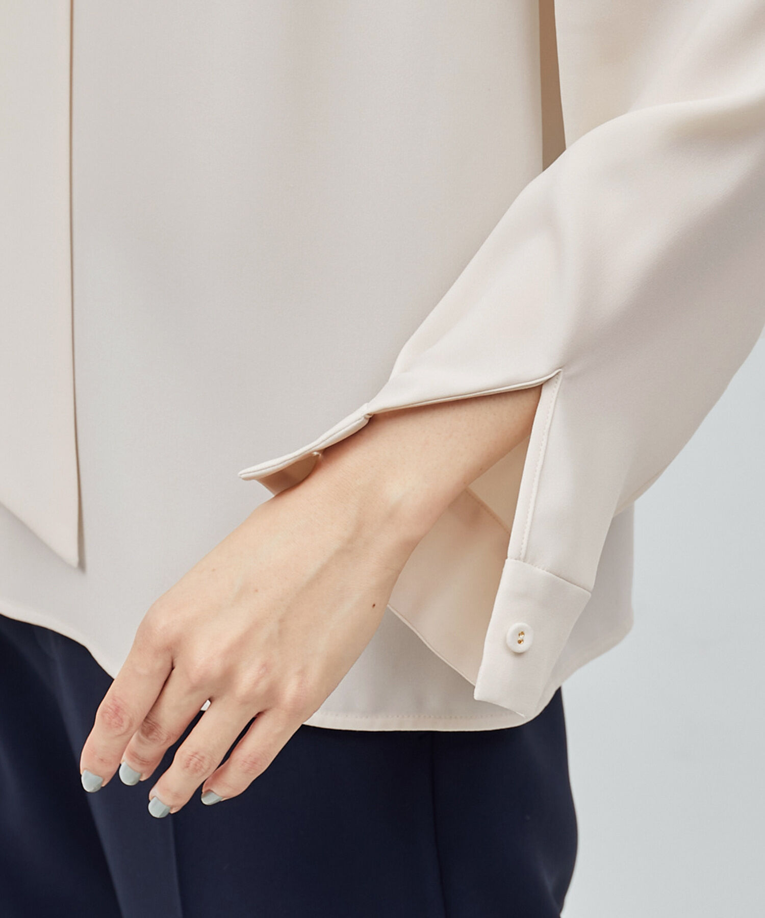 ROPE「ジョーゼットストレッチ ボウタイブラウス【セレモニー対応】【洗える】」|シャツ・ブラウス|