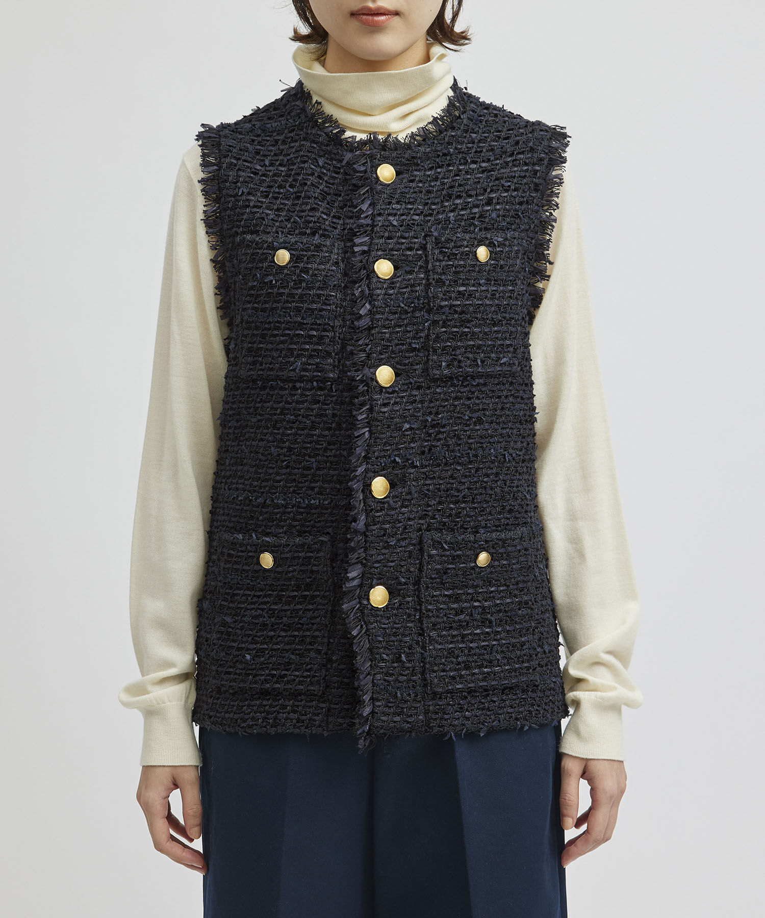 ROPE「【COOHEM】BASIC TWEED VEST (コーヘン/ベーシックツイードベスト)」|ベスト・ジレ|