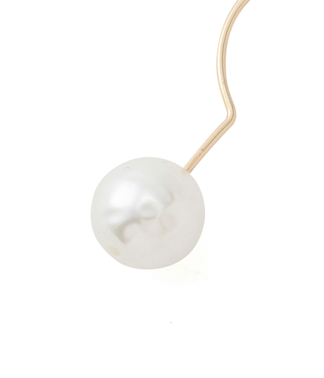 VIS「【再生パール】メタルラインパールピアス」|ピアス|