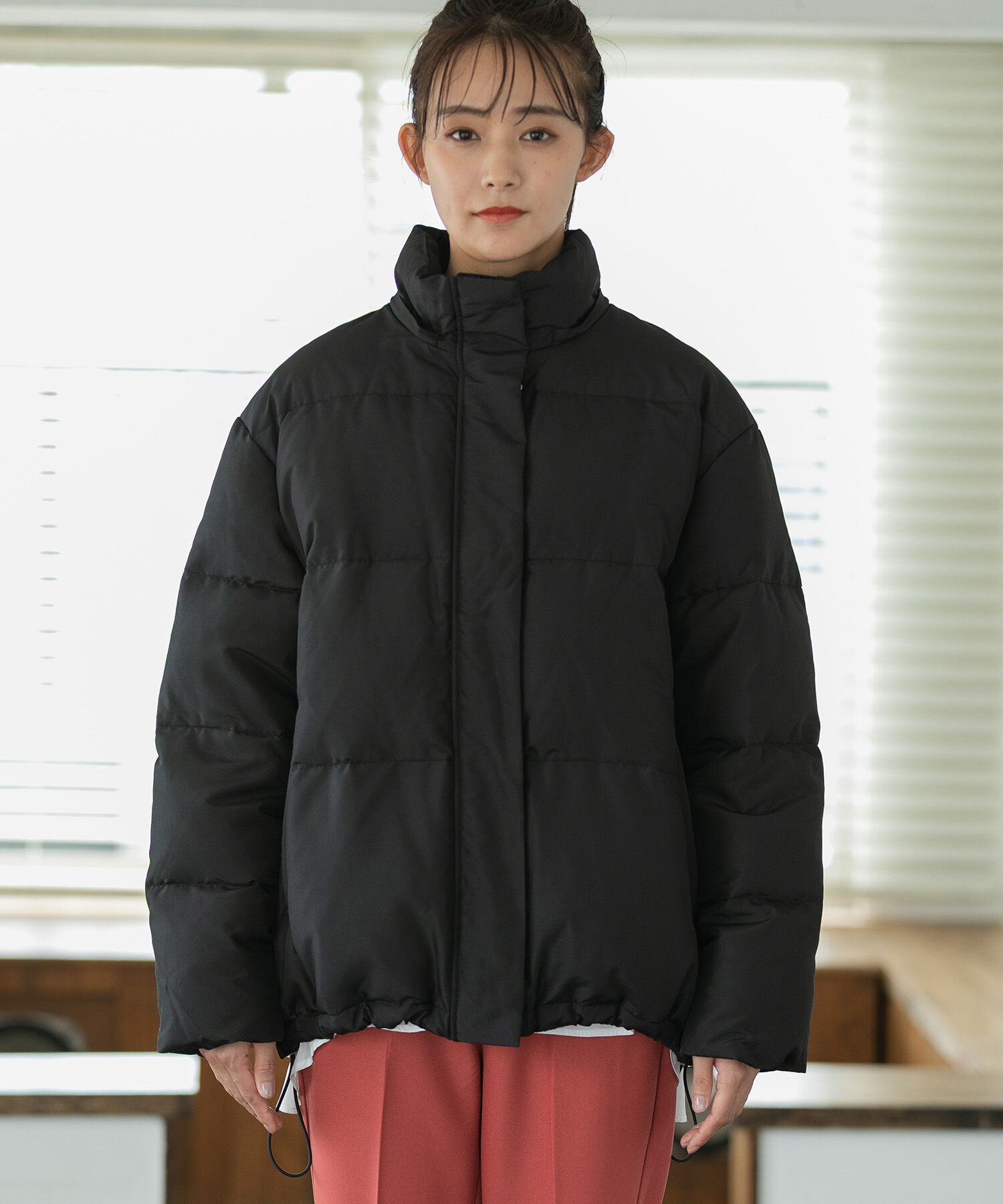 VIS「【Green Down】オーバーサイズフードダウンジャケット」|ダウン|