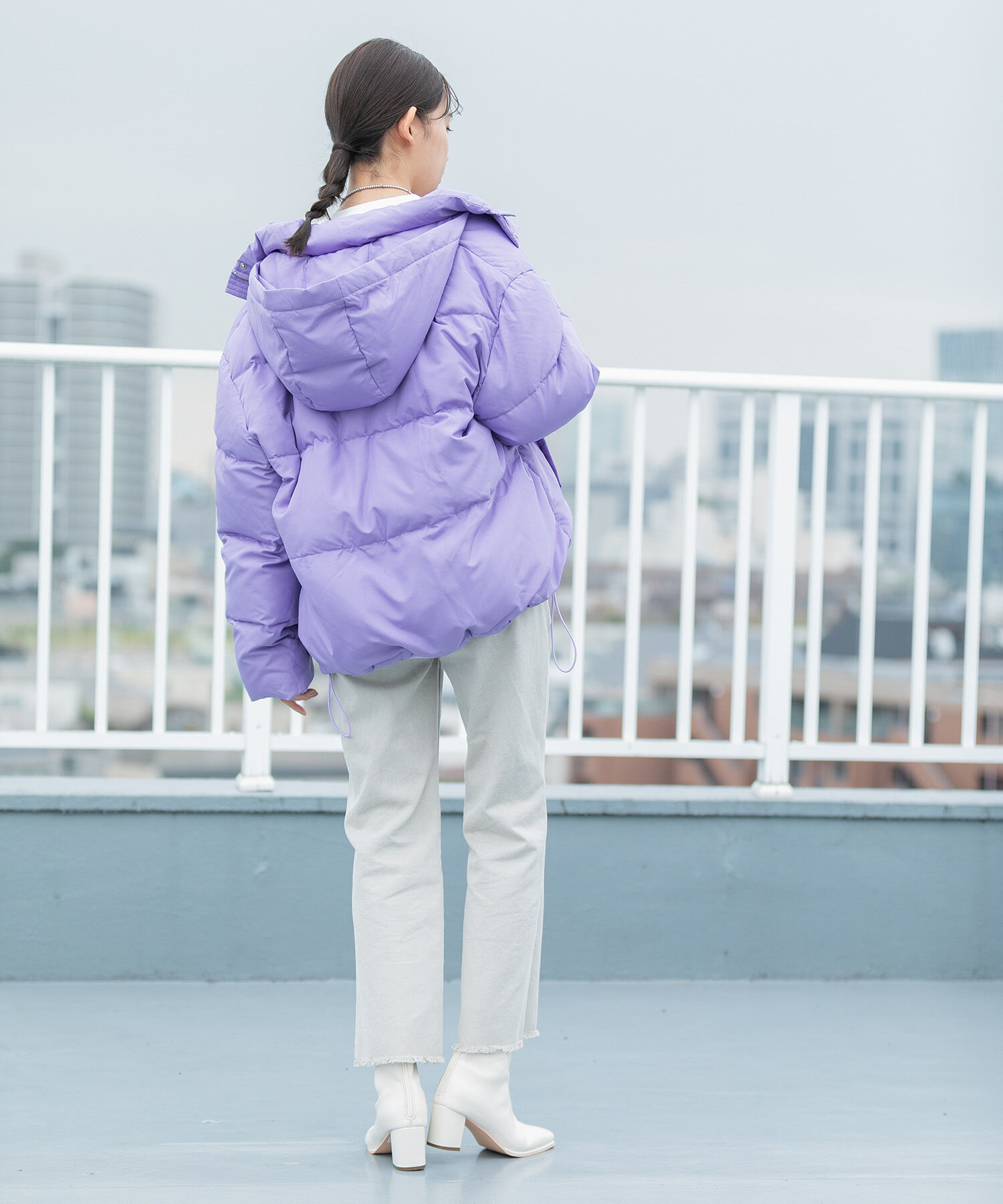 VIS「【Green Down】オーバーサイズフードダウンジャケット」|ダウン|