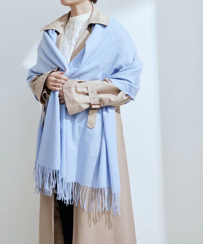 VIS「大判カラーマフラー」|マフラー|サックス(48)