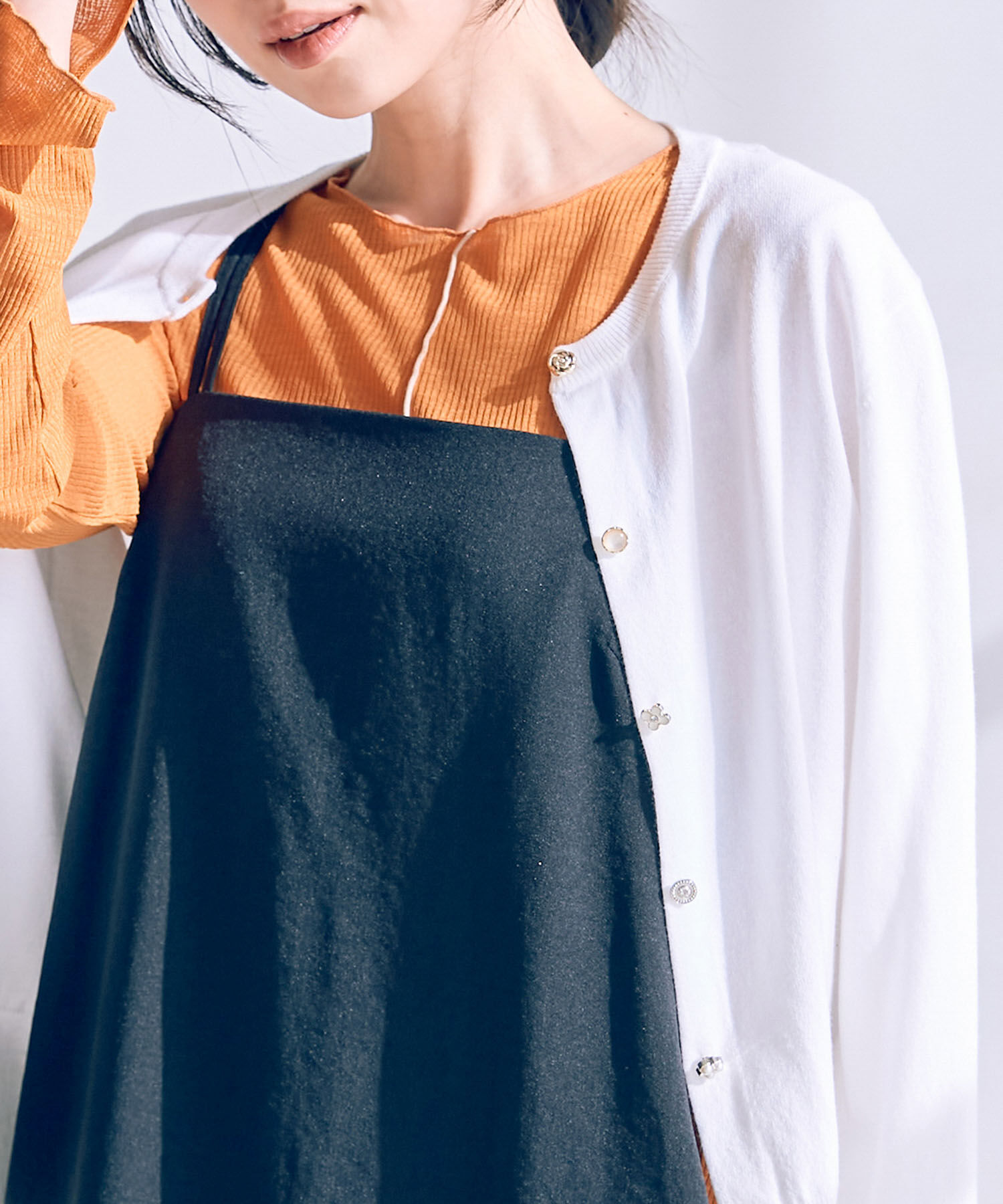 VIS「色々釦ハイゲージカラーカーディガン」|カーディガン|