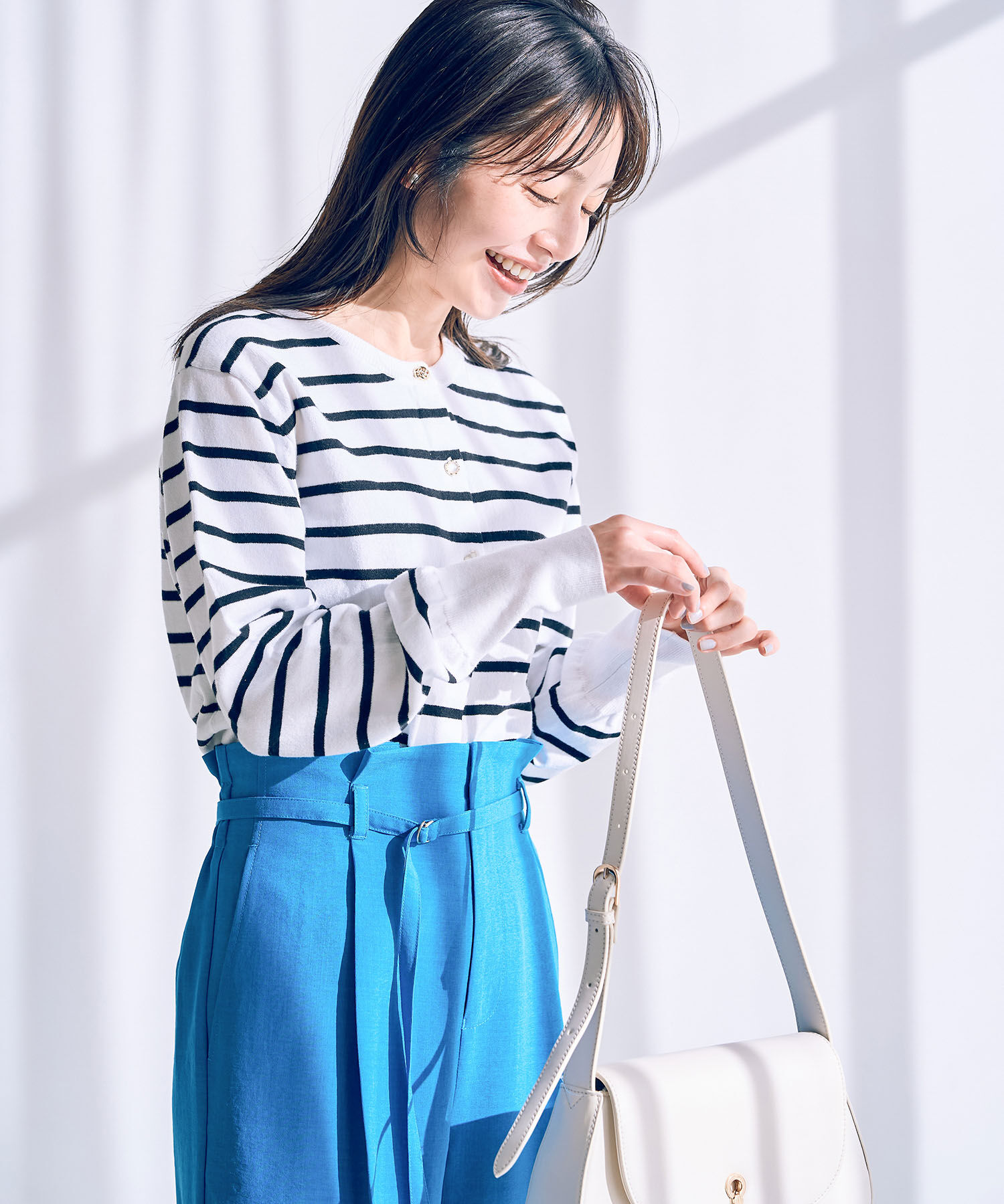 VIS「色々釦ハイゲージカラーカーディガン」|カーディガン|