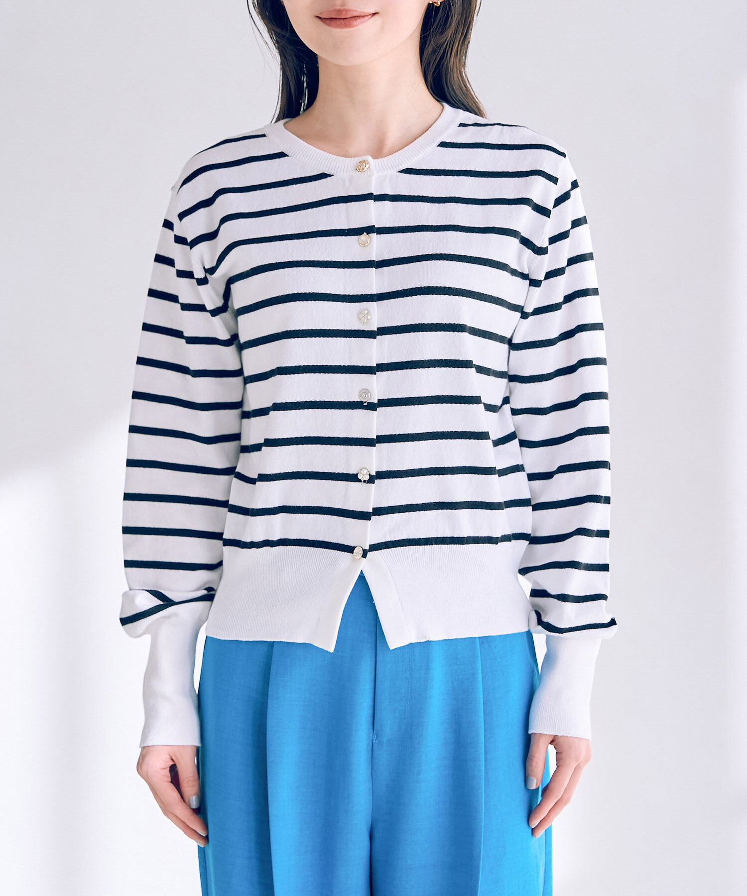 VIS「色々釦ハイゲージカラーカーディガン」|カーディガン|