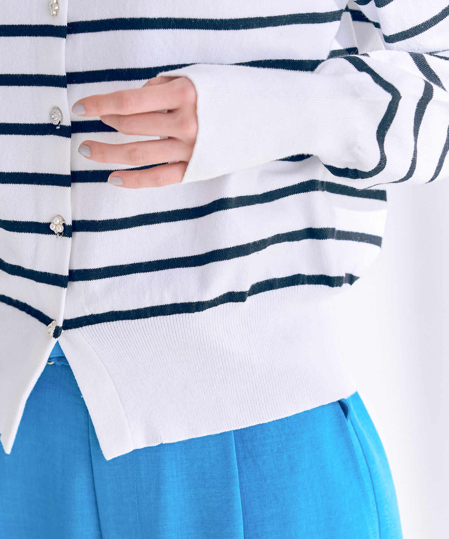 VIS「色々釦ハイゲージカラーカーディガン」|カーディガン|