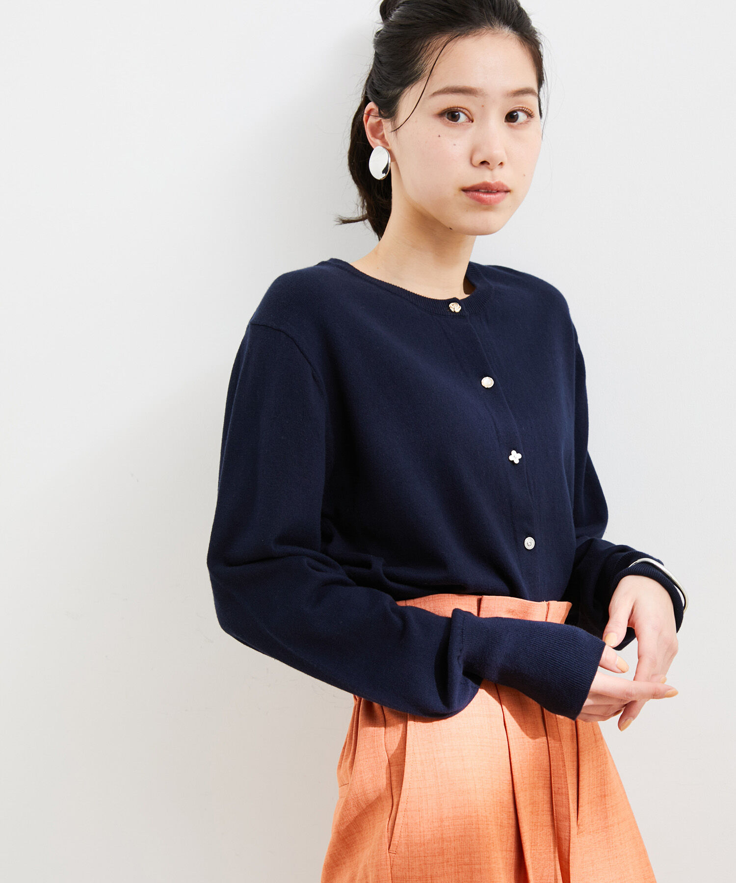 VIS「色々釦ハイゲージカラーカーディガン」|カーディガン|