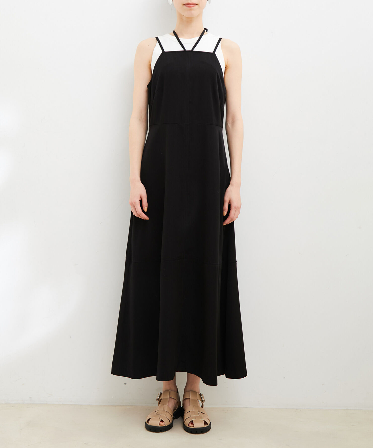 VIS「【洗える・防シワ】ボレロ＆ホルターネック付きキャミワンピース」|ワンピース|