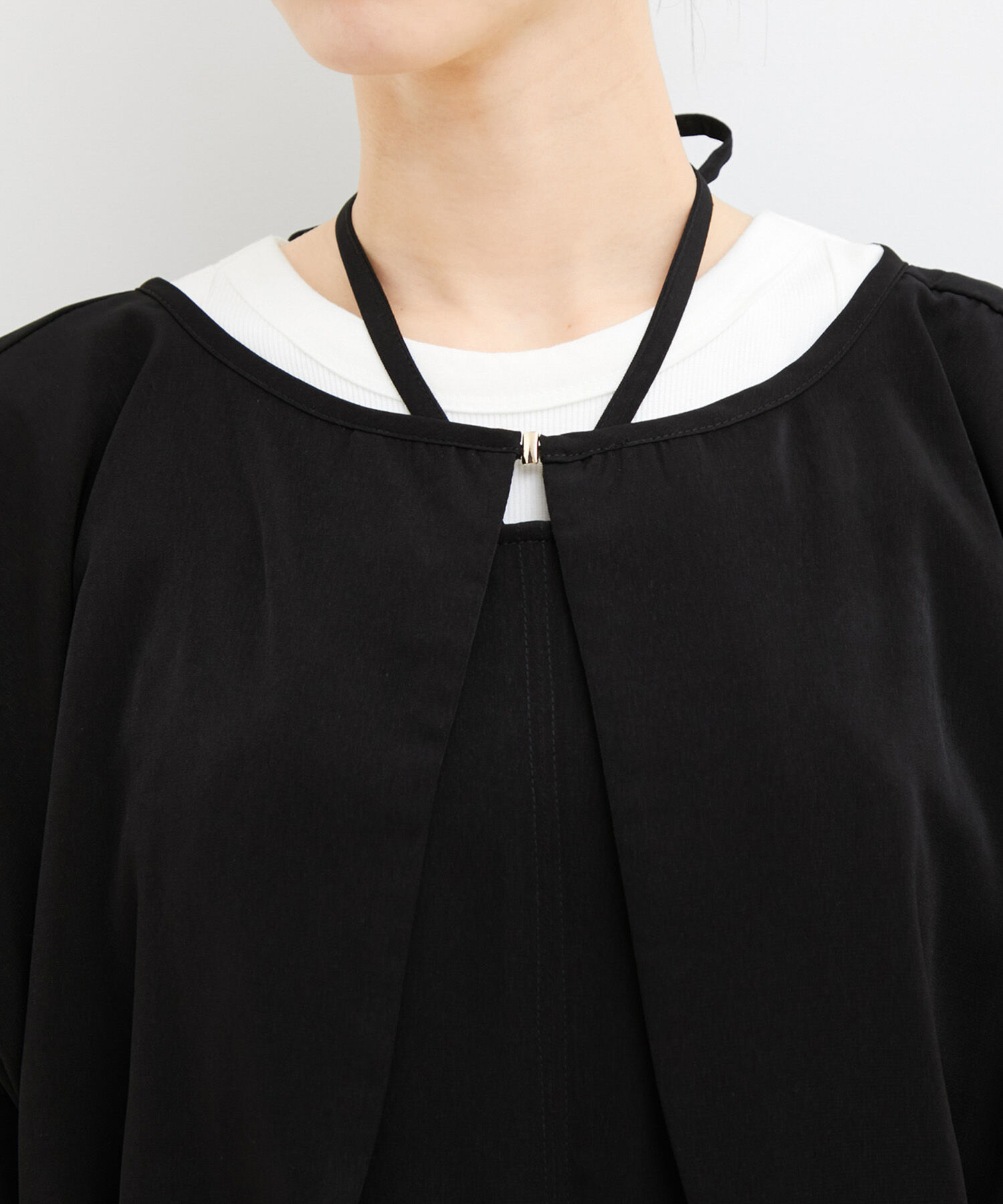 VIS「【洗える・防シワ】ボレロ＆ホルターネック付きキャミワンピース」|ワンピース|