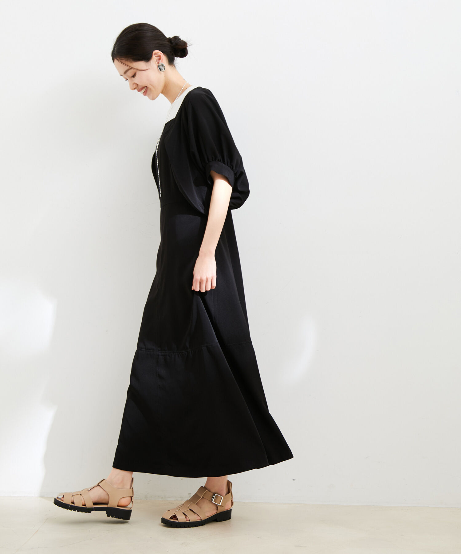 VIS「【洗える・防シワ】ボレロ＆ホルターネック付きキャミワンピース」|ワンピース|