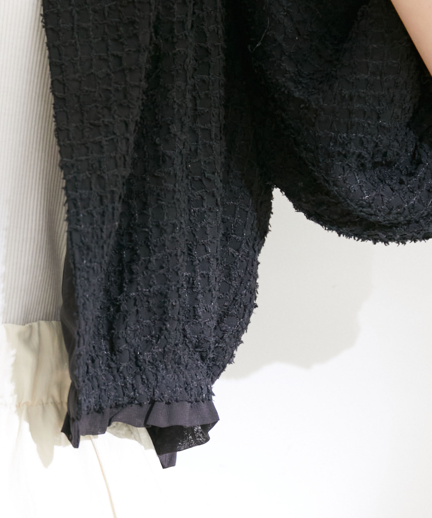 VIS「【洗える】リバーシブルシフォンジャガードブラウスカーディガン」|カーディガン|