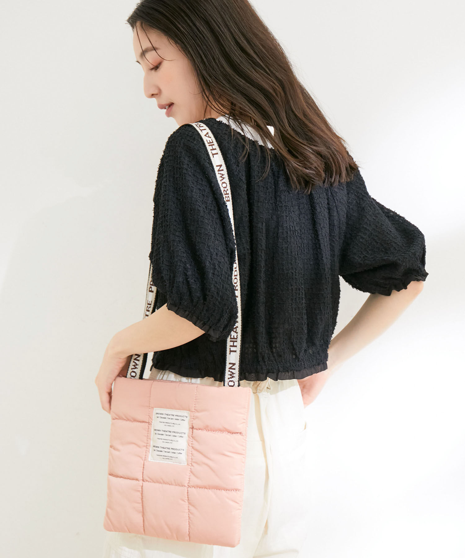 VIS「【洗える】リバーシブルシフォンジャガードブラウスカーディガン」|カーディガン|