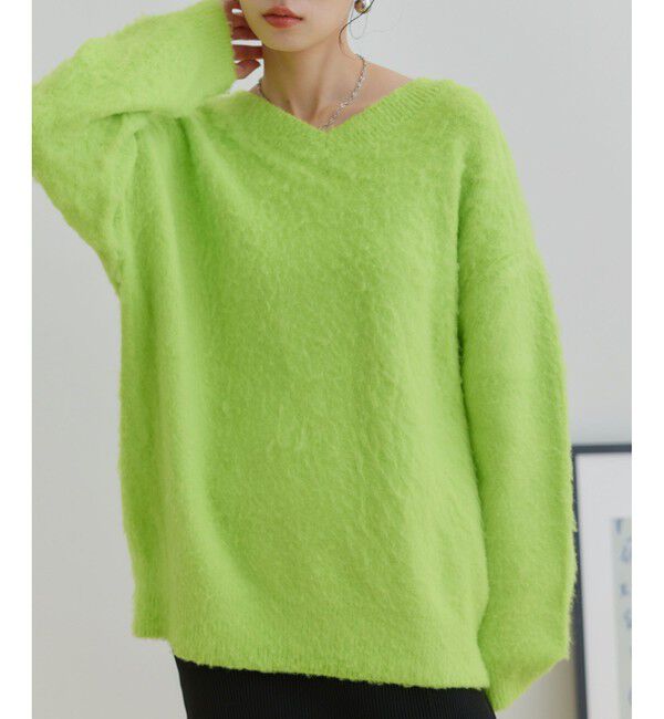 VIS「【前後2WAY】トゥンカロンニット」|ニット・セーター|ライトグリーン