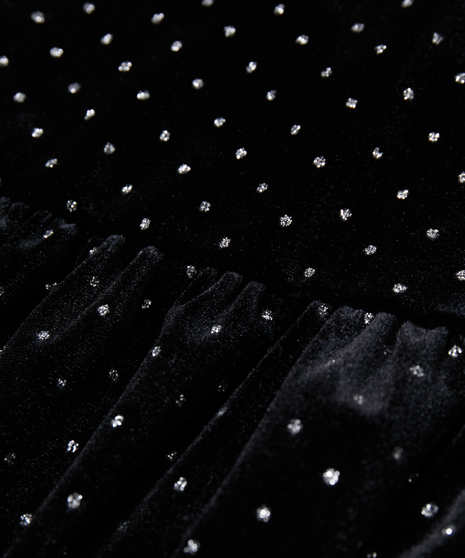 VIS「【選べる着丈】ラメドットベロアキャミトップス【洗える】」|キャミソール|