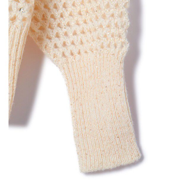 VIS「モヘアライクメッシュスパンコールニットプルオーバー」|ニット・セーター|