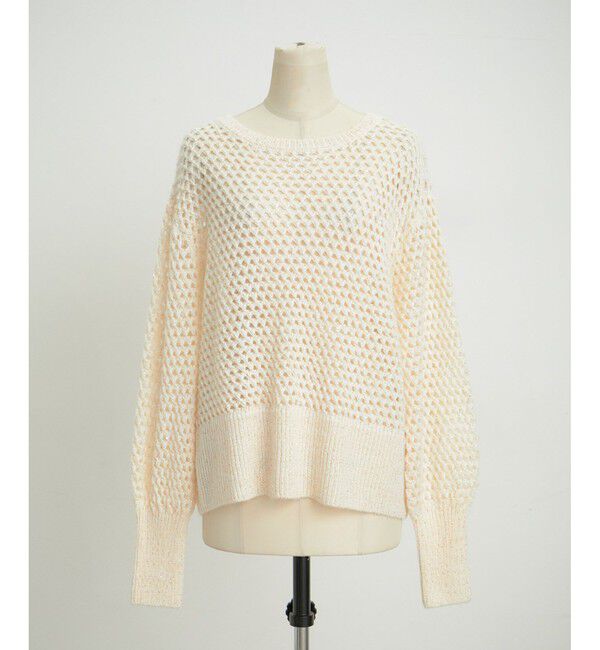 VIS「モヘアライクメッシュスパンコールニットプルオーバー」|ニット・セーター|
