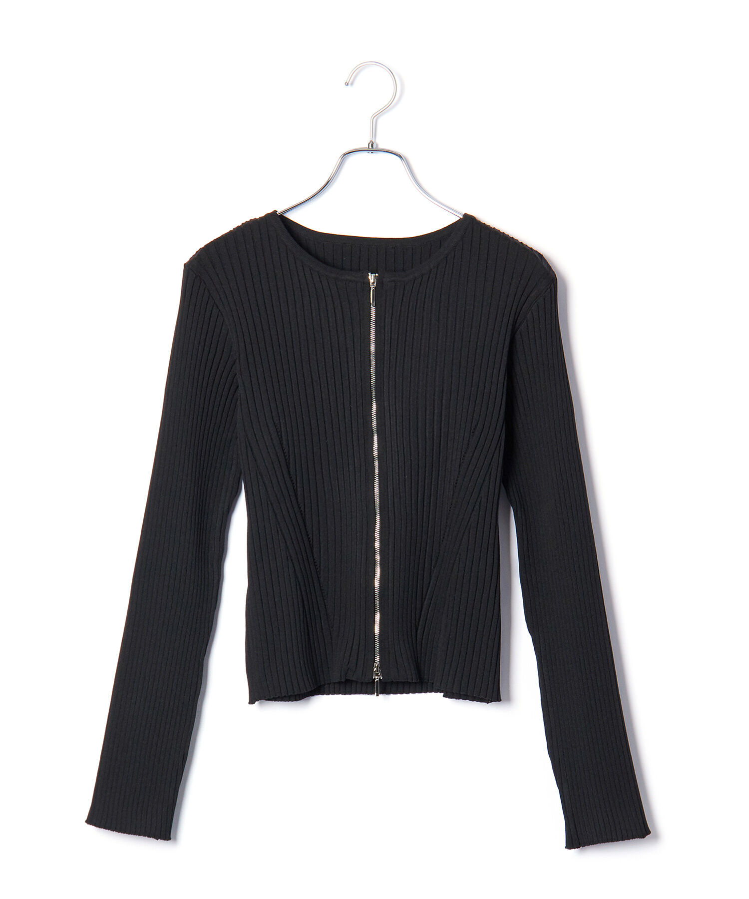 VIS「【アンチピリング/洗える】美smart スポンジニットZIPカーディガン」|カーディガン|