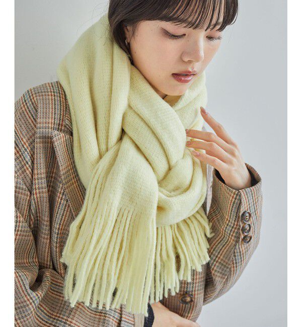 VIS「ミンクタッチもちもちストール」|ストール|イエロー