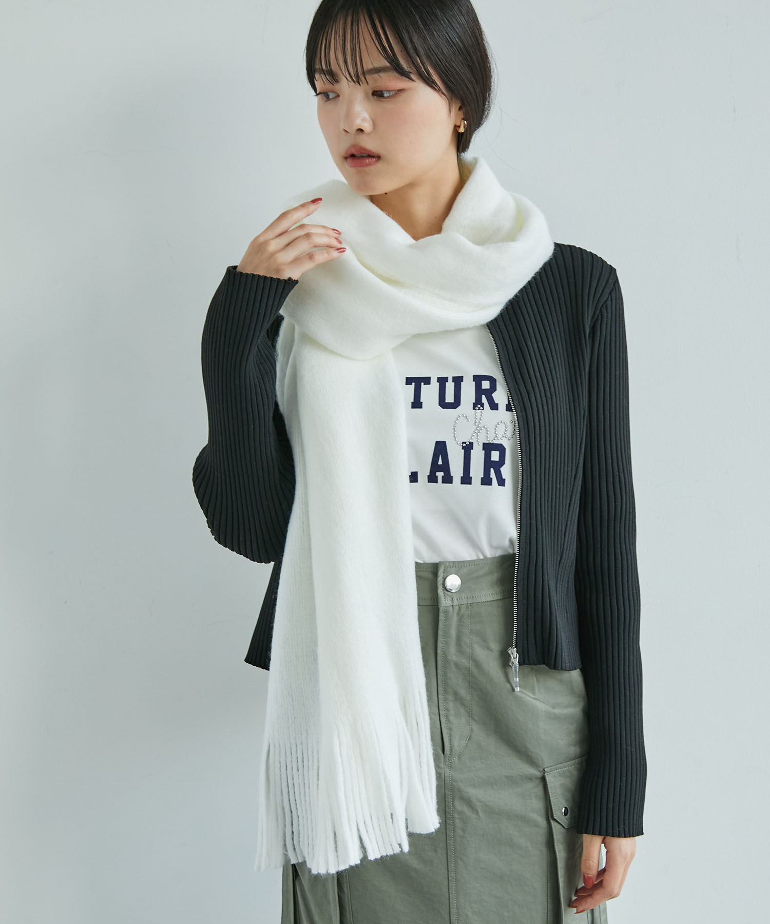 VIS「ミンクタッチもちもちストール」|ストール|