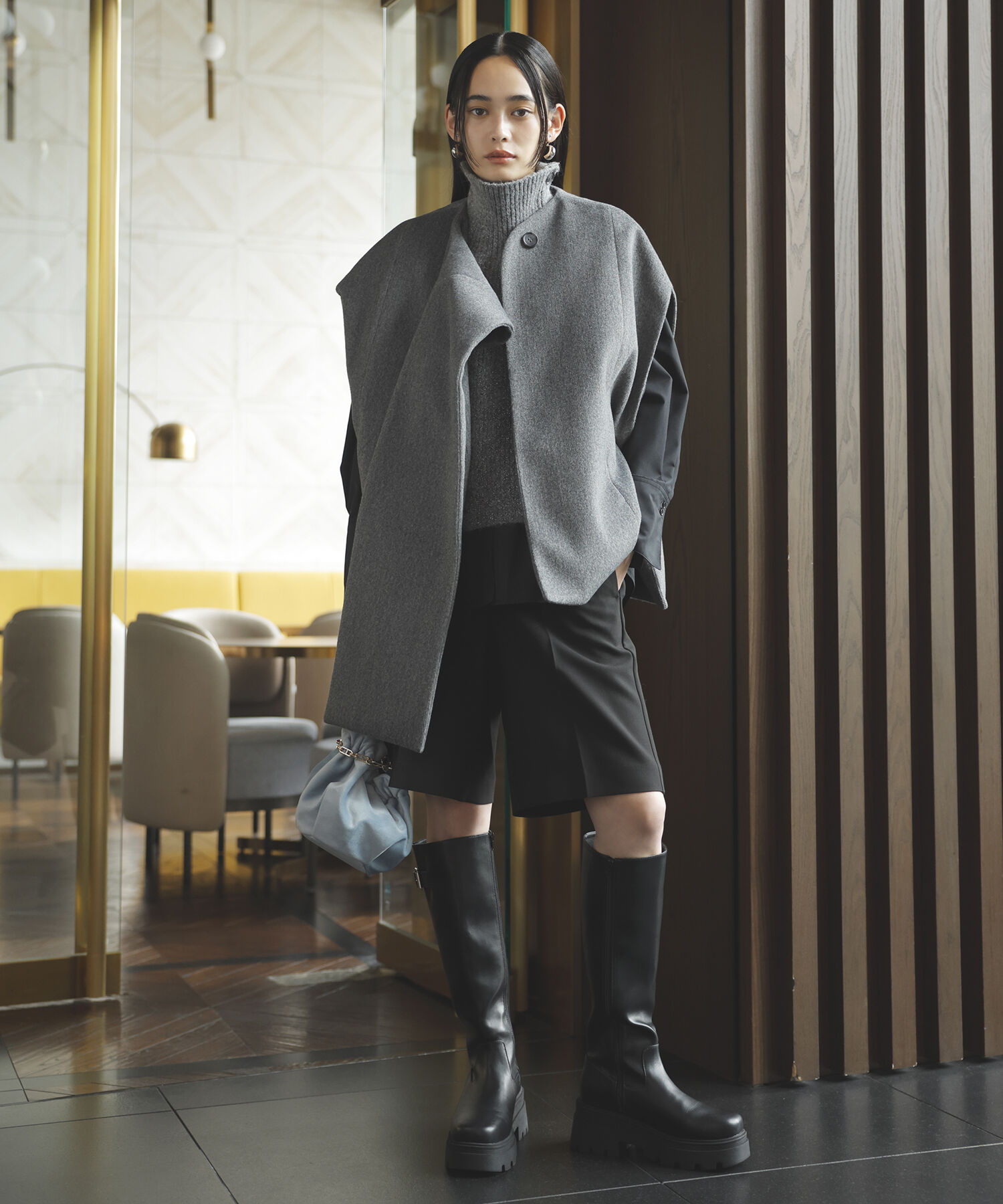 VIS「マフラーみたいに巻けるポンチョベスト」|ポンチョ・ケープ|