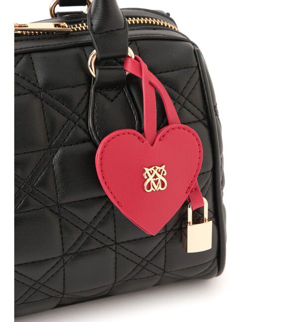 VIS「【追加】【2WAY】ハートチャームつきボストンバッグ」|ショルダー・メッセンジャー|