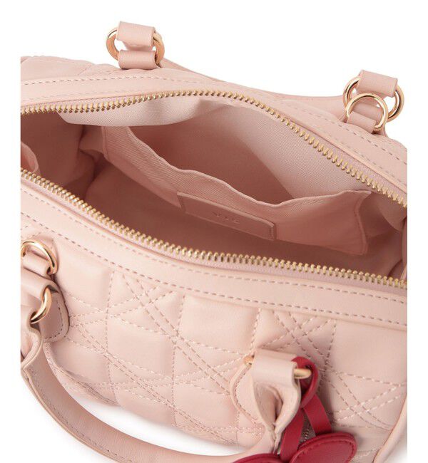 VIS「【追加】【2WAY】ハートチャームつきボストンバッグ」|ショルダー・メッセンジャー|