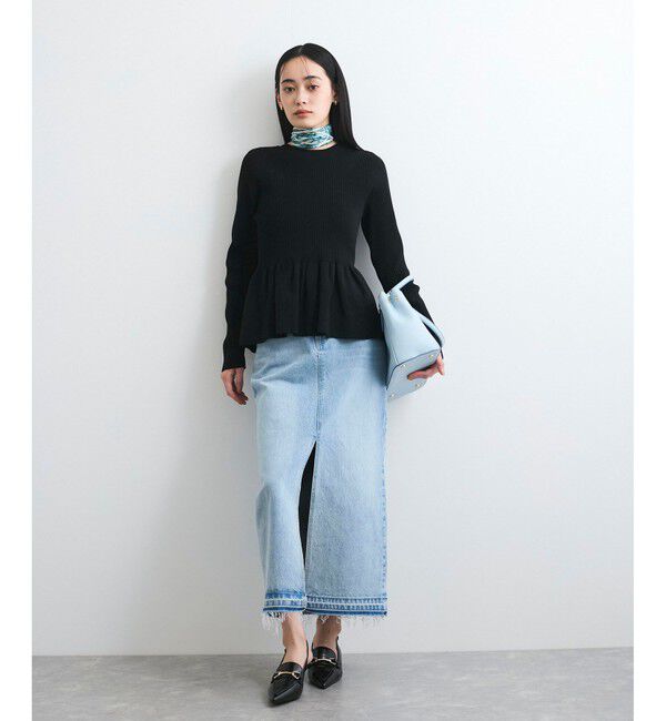 VIS「【前後2WAY】ペプラムカーディガン【アンチピリング/洗える】」|カーディガン|