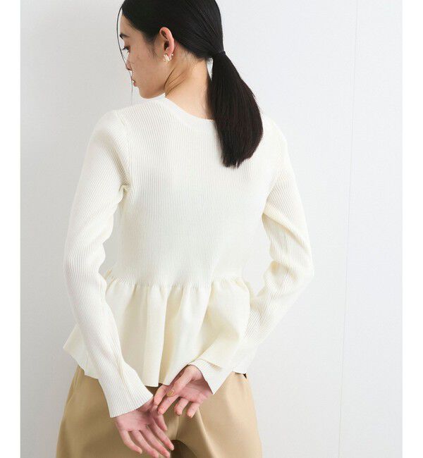 VIS「【前後2WAY】ペプラムカーディガン【アンチピリング/洗える】」|カーディガン|