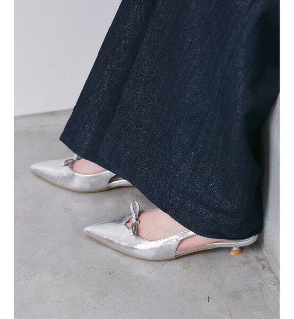 VIS「スリングバックリボンミュール」|パンプス|